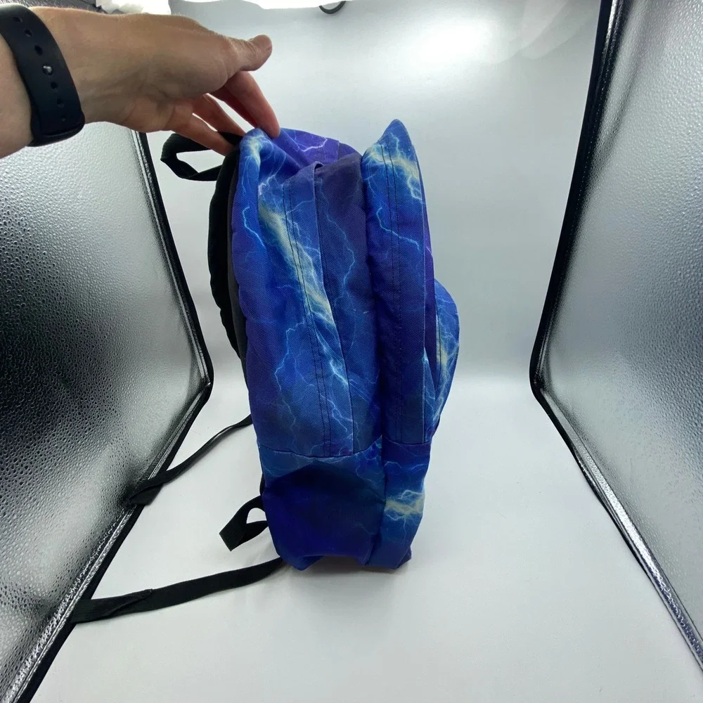 Trans by JanSport Backpack Blue Purple Lightning Bolt‎ JS00TM60 School Y2K Retro
